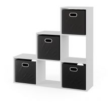 Tagère, Blanc, 105 x 107.5 cm avec bacs pliables opt.3 Vicco