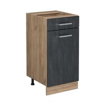 Meuble cuisine R-Line, Béton noir, 40cm sans pt Vicco
