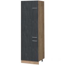 Armoire pour frigo R-Line, Béton noir, 60 cm Vicco