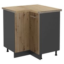 Meuble d'angle R-Line, Chêne Artisan, 75.6 cm, pt Chêne Vicco