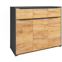 Vicco - Kommode Ruben, Goldkraft Eiche, 120 x 101.6 cm mit Schubladen