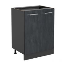 Meuble bas de cuisine R-Line, Béton noir, 60 cm sans plan de travail Vicco