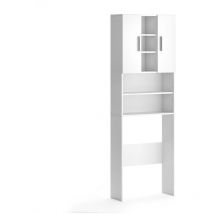 Vicco - Armoire machine à laver Luis, Blanc, 190 x 64 cm