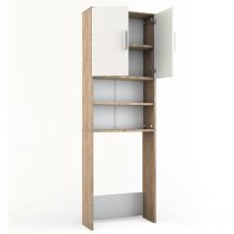 Armoire machine à laver, Blanc/Sonoma, 64 x 190 cm Vicco