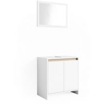 Ensemble de meubles de salle de bain Emma, Blanc/Sonoma, 2 parties Vicco