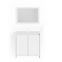 Vicco - Ensemble de meubles de salle de bain Emma, Blanc, 2 parties