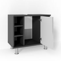 Mobile sottolavabo per bagno Fynn, Antracite, 60 x 54 cm Vicco