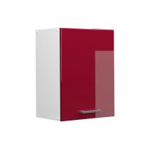 Vicco - Pensile universale R-Line, Rosso bordeaux lucido, 45 cm con anta