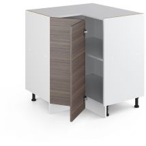 Eckunterschrank R-Line, Grau, 75.6 cm, ap Eiche Vicco