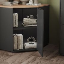 Vicco - Sideboard Betti, Anthracite, 77.9 x 77.9 cm avec 1 porte