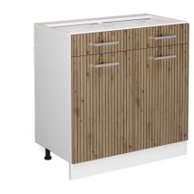 Meuble cuisine R-Line, Chêne Artisan, 80 cm sans plan de travail Vicco