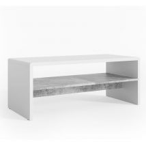 Table basse, Béton/blanc, 99.6x39.8cm Vicco
