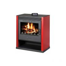 Victoria 05 Poêle à bois à combustible solide Rubin rouge 13 kW Design Eco Rouge