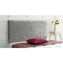 Victoria Crushed Velvet 3ft Single 24' Headboard - Grey