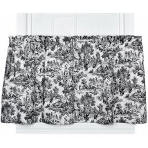 Almi - Ellis Curtain Victoria Park Toile - Tende Su Misura, 162 X 91 Cm, Colore: Nero