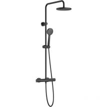 Roca - Colonne de douche thermostatique noir mat basic victoria