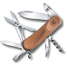 Victorinox - Navaja de bolsillo Evolution Wood 14. Navaja con 12 funciones, Navaja de bolsillo hecha en Suiza con 12 funciones y elegantes cachas de