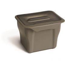 Abfallsammler Küchen-Box 5 Liter Grau Deckel transparent - Victory