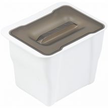 Abfallsammler Küchen-Box 5 Liter weiß Deckel transparent - Victory
