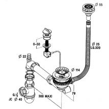 Cuisissimo - Vidage automatique 1 bac CUIPD017 pour évier Villeroy & Boch subway pure et condor