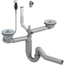 Vidage bonde automatique 2 bacs pour évier CUIPD390