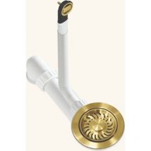 Helika - Vidage Bonde manuelle évier 1 bac doré sans siphon