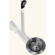 Helika - Vidage Bonde manuelle évier 1 bac graphite sans siphon