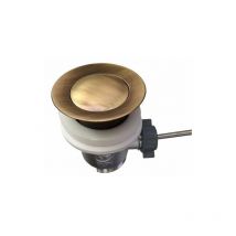 Vidage clapet classique à tirette, 1 1/4 bronze, vieux laiton