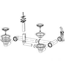 Franke - Fregadero negro para ahorrar espacio, dos cubetas manuales fragranit con escurridor para salsas