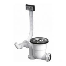 Siphonette évier - Diamètre 90 mm - Pour évier 1 bac