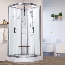 Pure 800 Shower Cabin 800 x 800 White Glass - Vidalux