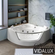 Vidalux - WB89 Deluxe 1400 x 1400 Corner Whirlpool & Airspa Bath