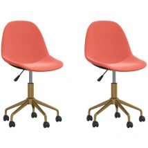 Les Tendances - Chaises pivotantes à manger lot de 2 Rose Velours vidaXL