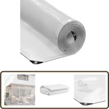 Vidaxl - Bâche transparente avec œillets 5x10 m polyéthylène