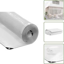 The Living Store - vidaXL Bâche transparente avec œillets 5x10 m polyéthylène