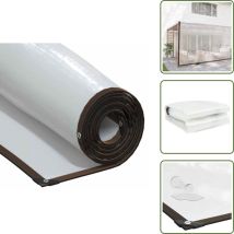 The Living Store - vidaXL Bâche transparente avec œillets 5x10 m polyéthylène