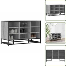 Thun - vidaXL Banc à chaussures sonoma gris bois d'ingénierie et métal