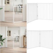 Barrière pour chien pliable 2 panneaux 160 cm bois sapin massif - Vidaxl
