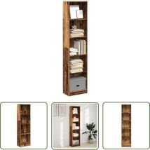 vidaXL Bücherregal Altholz-Optik 40x24x176 cm Holzwerkstoff
