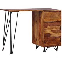 Vidaxl - Bureau avec 1 tiroir et 1 armoire Bois massif