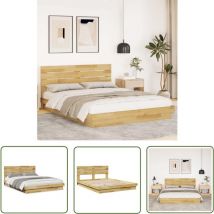 VidaXL Cadre de lit avec tête de lit sans matelas 160 x 200 cm