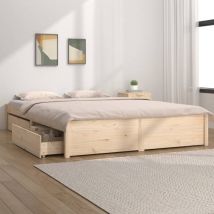 Cadre de lit sans matelas avec tiroirs Vidaxl