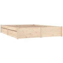 Cadre de lit avec tiroirs 140x190 cm Double Vidaxl