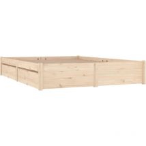 Cadre de lit sans matelas avec tiroirs Vidaxl