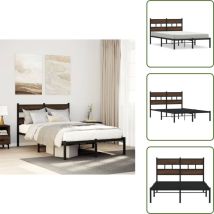 VidaXL Cadre de lit sans matelas avec tête de lit 120x200 cm