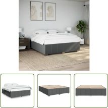 VidaXL Cadre de lit sans matelas gris foncé 180x200 cm tissu