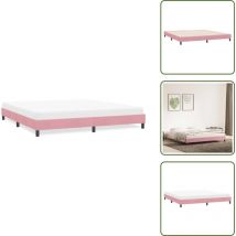 vidaXL Cadre de lit sans matelas rose 180x220 cm velours