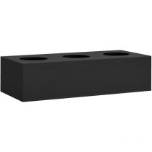 Vidaxl - Caja de flores de oficina de acero gris antracita 90x40x23 cm
