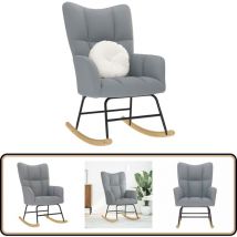 Vidaxl - Chaise à bascule Gris clair Tissu