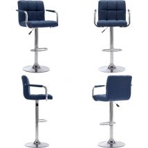 Chaise de bar Bleu Tissu - Vidaxl